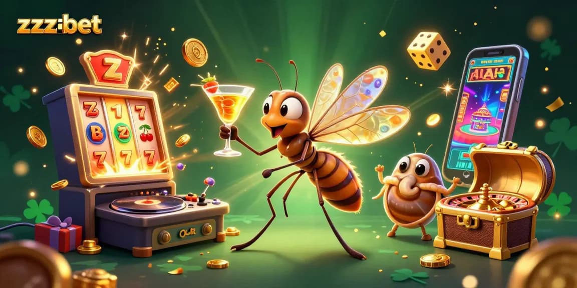 Ganhe grandes prêmios no zzzzbet com personagens animados em um cenário de cassino vibrante.