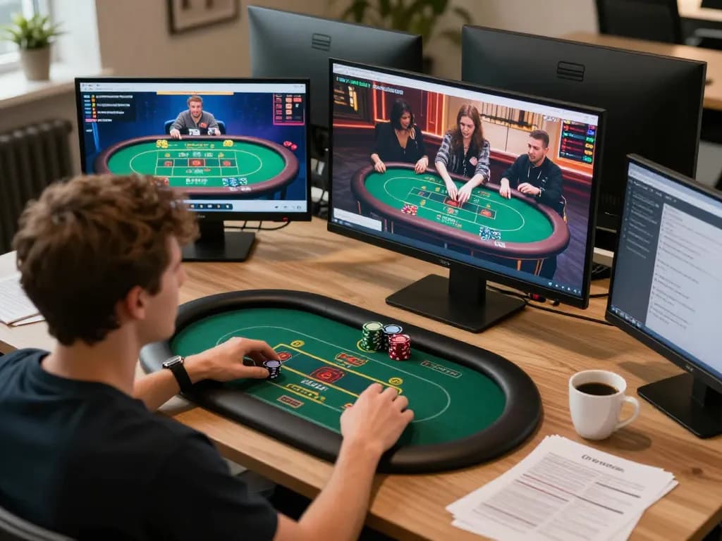 nk88 user engaged in thrilling online gameplay session with live dealer action
