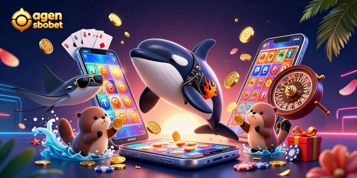 Experience thrilling sports betting with agen sbobet in an exciting 3D casino scene.