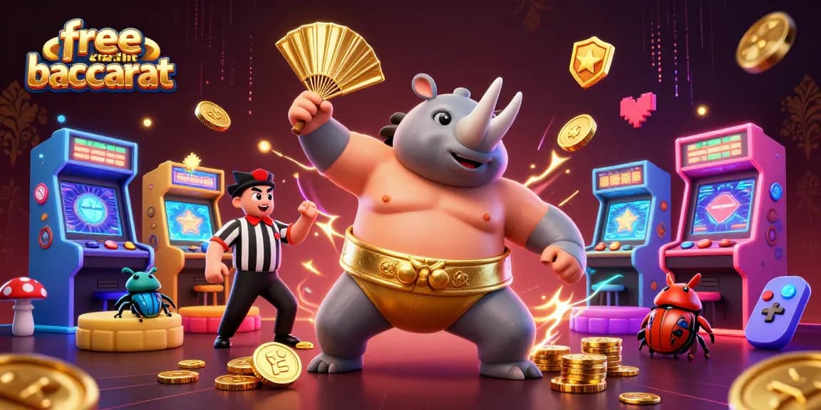 Engage in free credit baccarat with vibrant 3D characters, dynamic game elements, and a thrilling atmosphere.