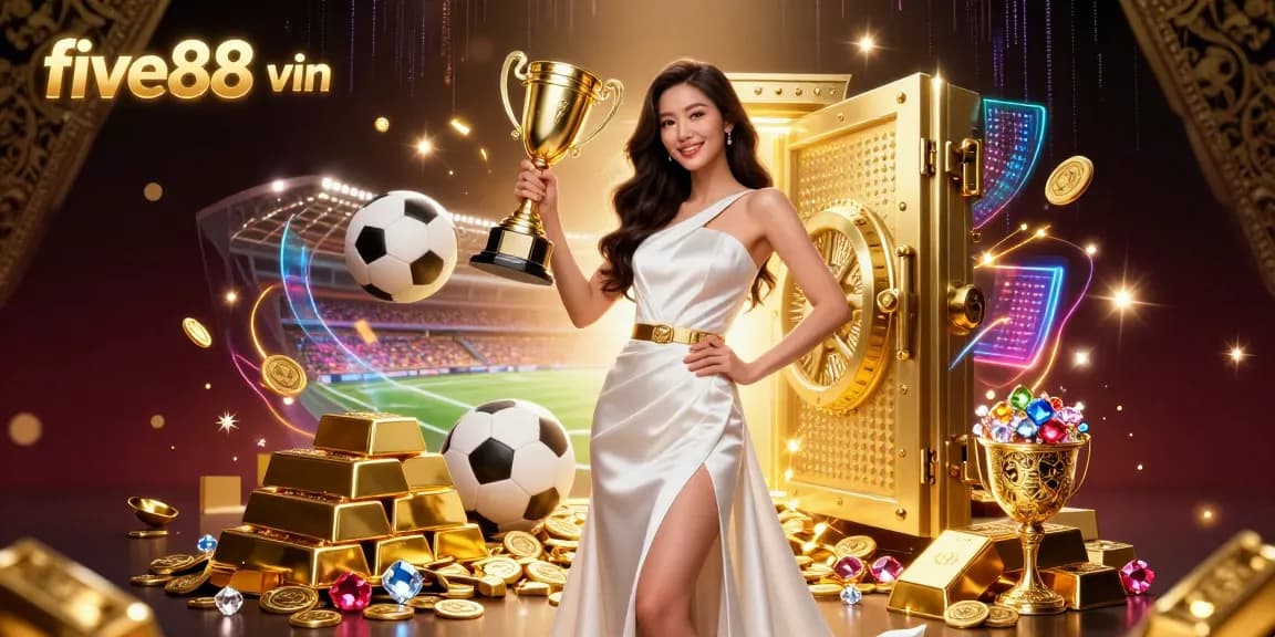Engage with exciting betting opportunities at five88 vin amidst a lavish backdrop of trophies and treasures.