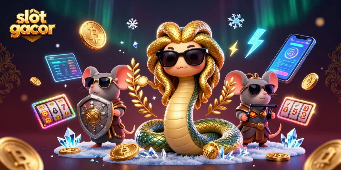 Menangkan slot gacor dengan karakter kucing Medusa dan mouse pejuang di lingkungan kasino yang meriah.