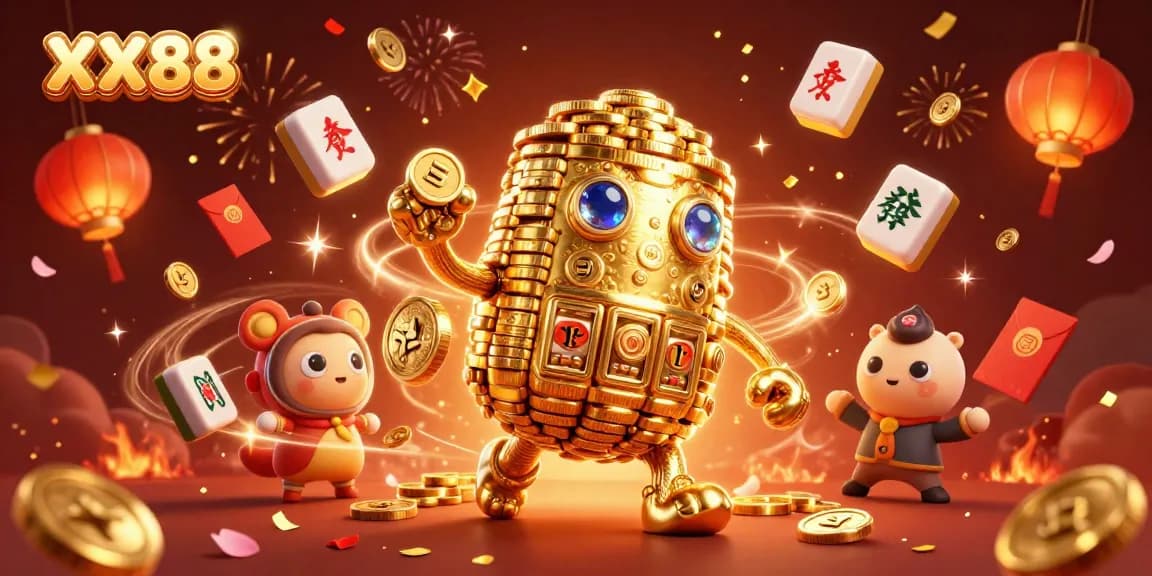 Engage with the magical world of XX88 by winning amazing jackpots with our vibrant casino illustration.