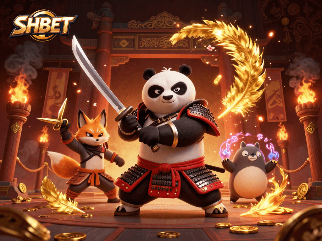 SHBET offers thrilling gaming with vibrant characters in a dynamic casino setting.