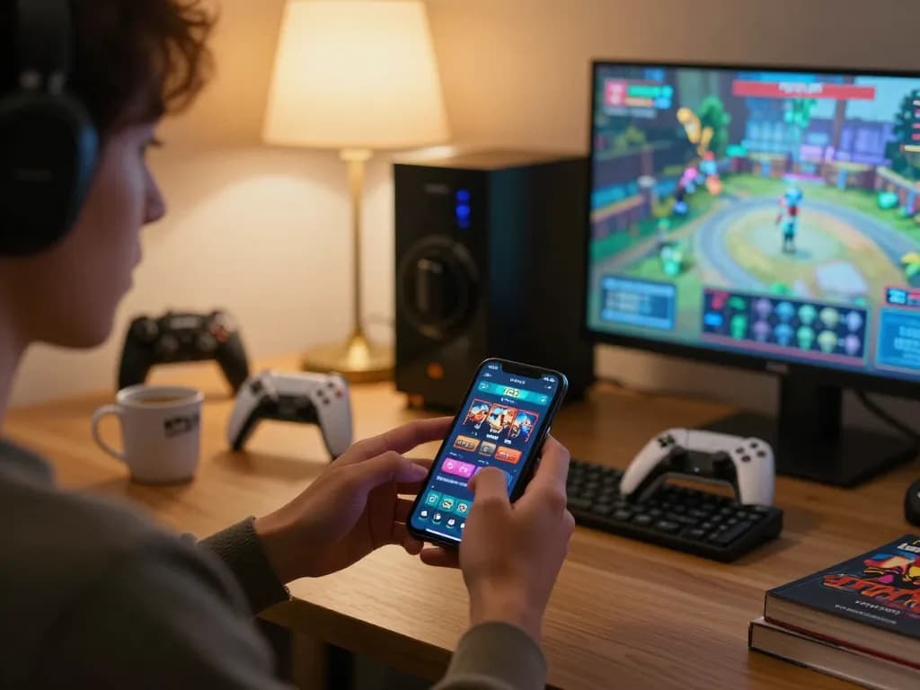 The user enjoys engaging gameplay on the 789 casino app, showcasing a cozy atmosphere in a home setting.