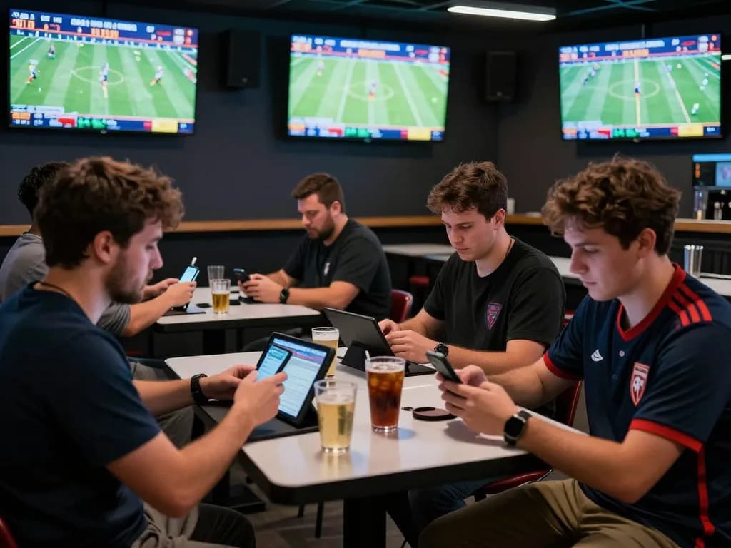 SBOBET bettors placing strategic wagers in a vibrant sports betting environment