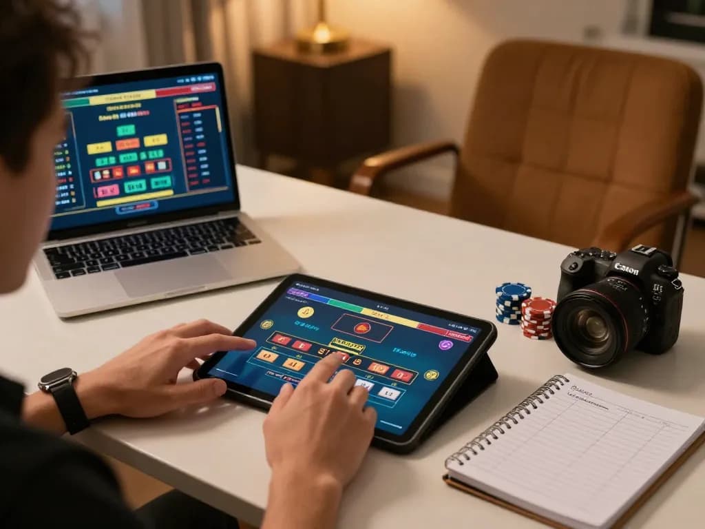 Engaging in online live dealer games with a focus on SC88 betting strategies while tracking bankroll.