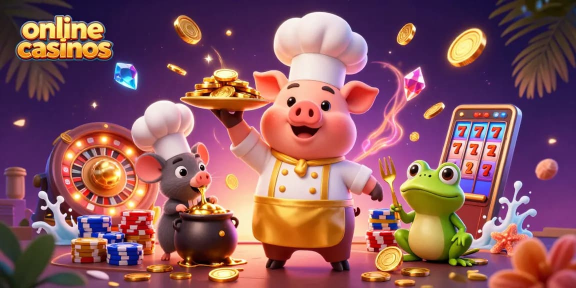 Experience thrilling action at online casinos featuring 3D cartoon characters and dazzling casino elements.