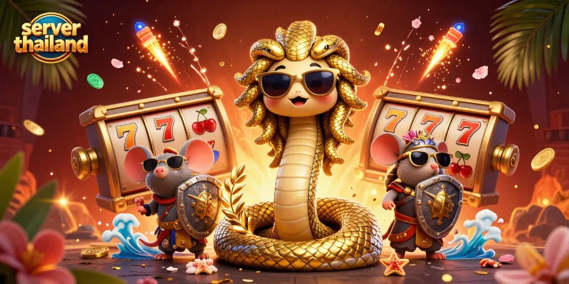 Win big with server thailand slots amid vibrant 3D gaming elements and lively characters.