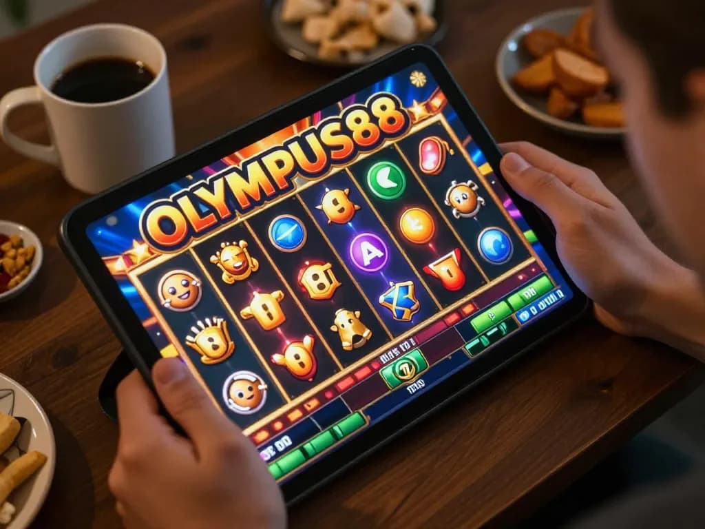Engaging gameplay on OLYMPUS88 online slot game showing vibrant reels and coins