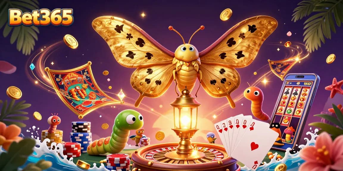 Experience the thrill of Bet365 with stunning 3D casino elements and a vibrant, immersive design.