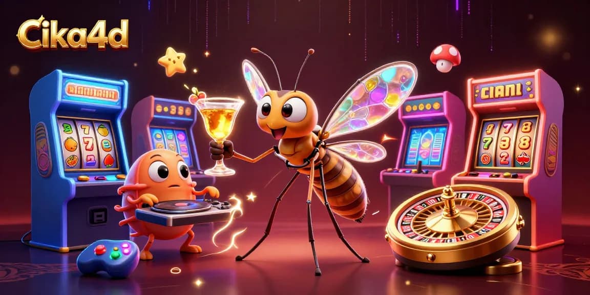 Experience the thrill of slots and gaming with CIKA4D in an immersive casino scene.