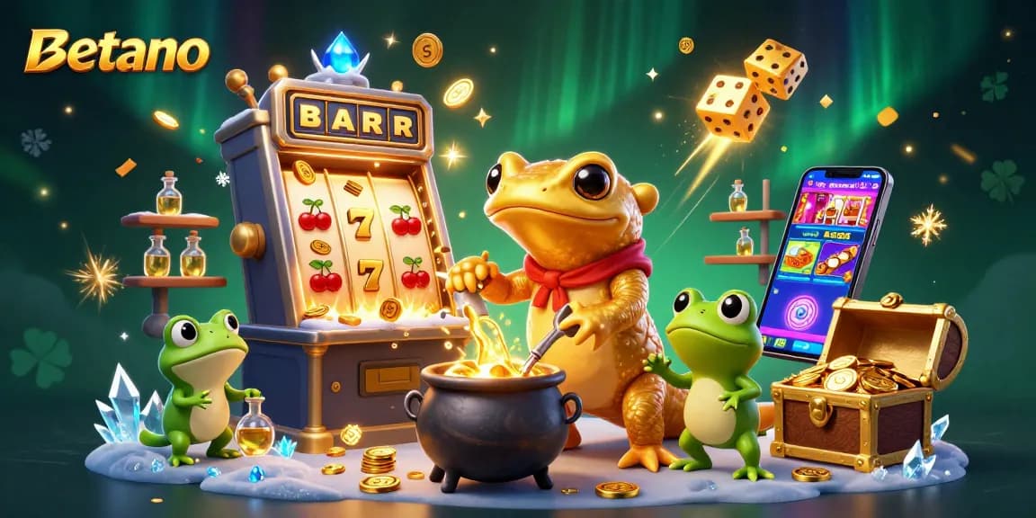 Experience the excitement of Betano's vibrant casino with a bursting jackpot and lively characters.