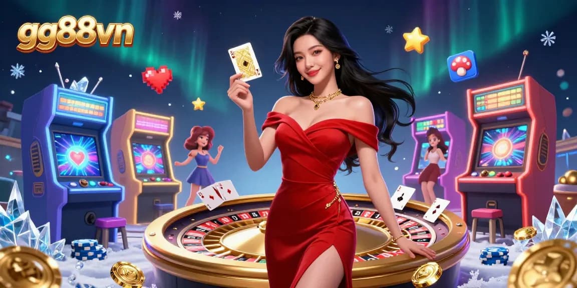 Play to win at gg88vn with a stunning Asian dealer in luxury casino settings.
