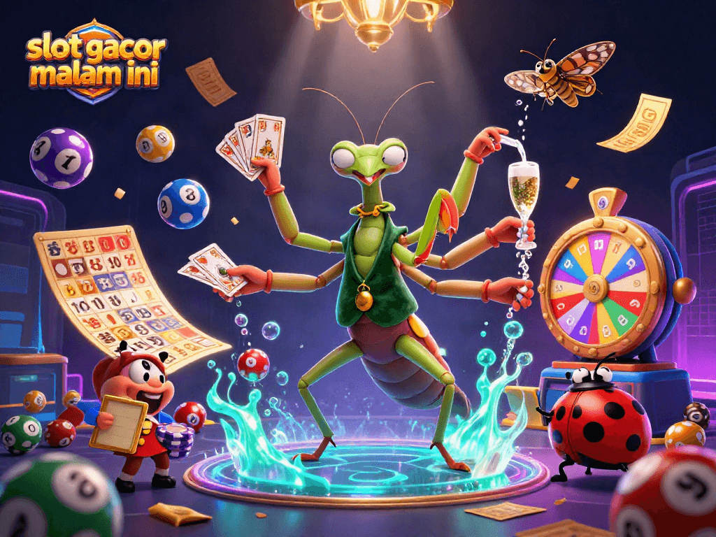Slot gacor malam ini dengan karakter unik dan elemen permainan yang dinamis serta visual yang memikat.