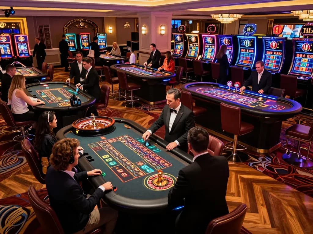 Players enjoying roulette at a casino, showcasing the 11-hd experience of thrilling betting opportunities.