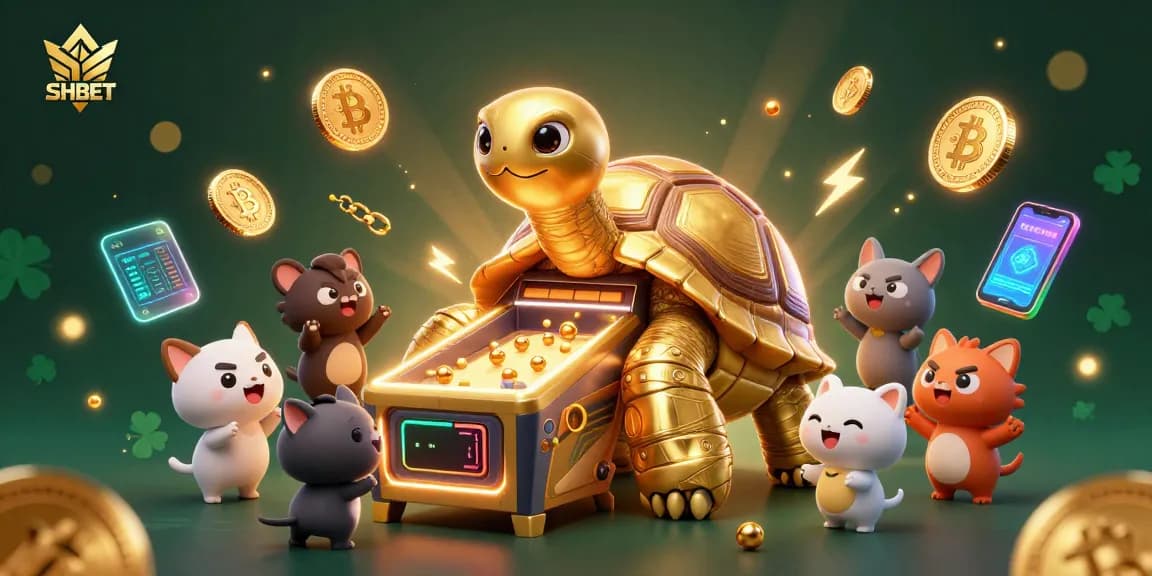 Play exciting games at SHBET with vibrant 3D illustrations of online casino adventures.