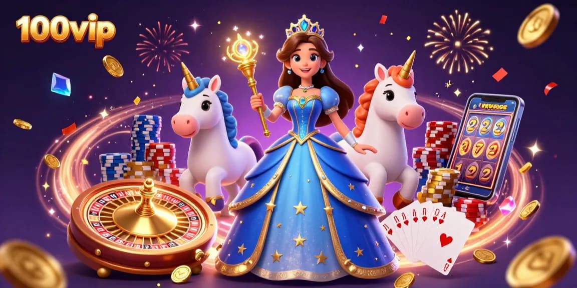 Win big at 100vip with lavish casino games amidst sparkling gems and gold.