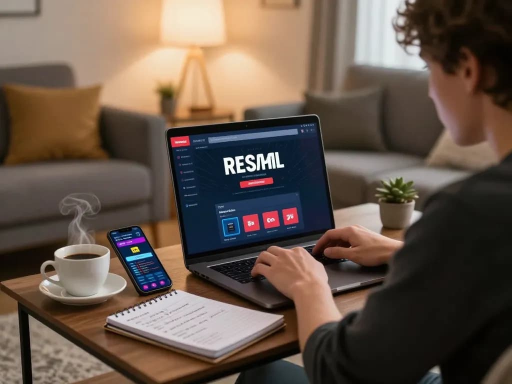 Engaging online gaming setup showcasing IDNSCORE RESMI platform with a player analyzing strategies and placing bets.