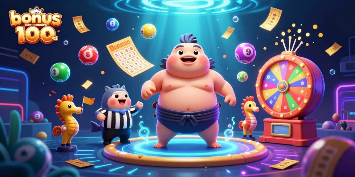 Engage with the bonus new member 100 di awal in an exciting underwater casino-themed scene.