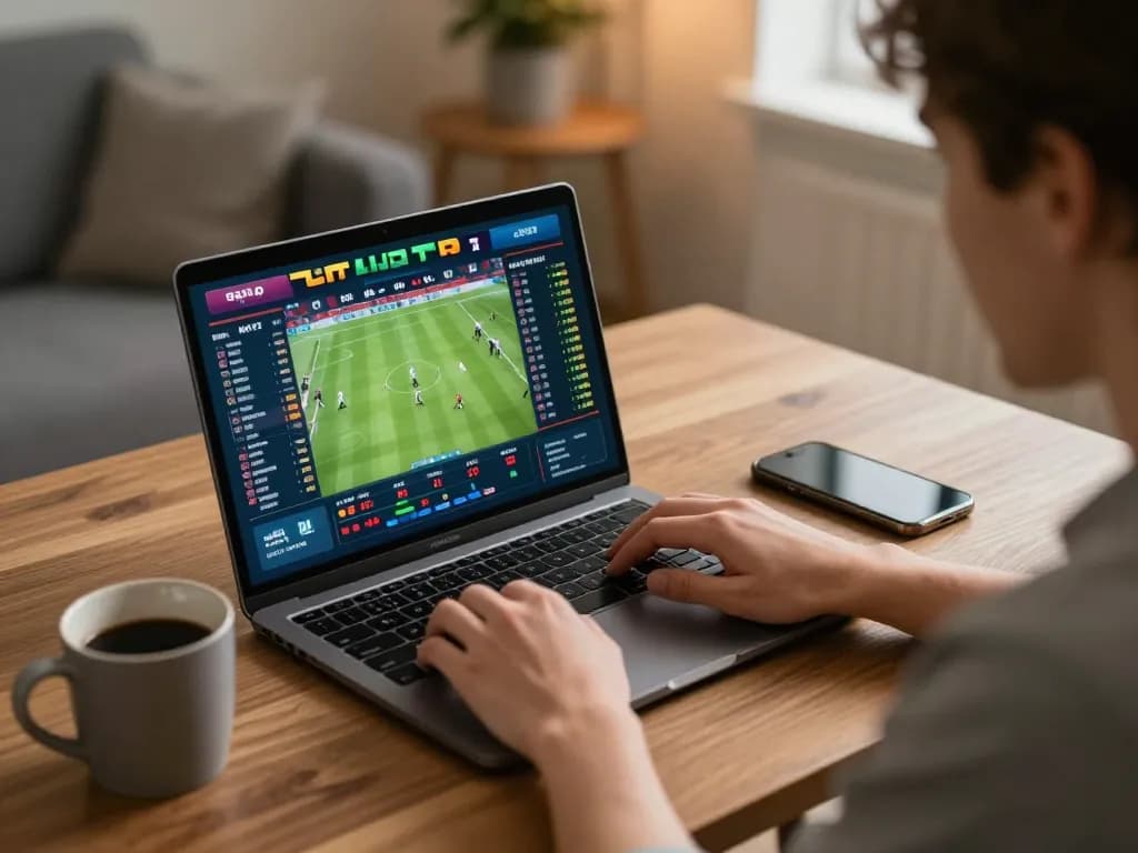 Engaged user placing bets on Fun88 sports betting app during an exciting match.