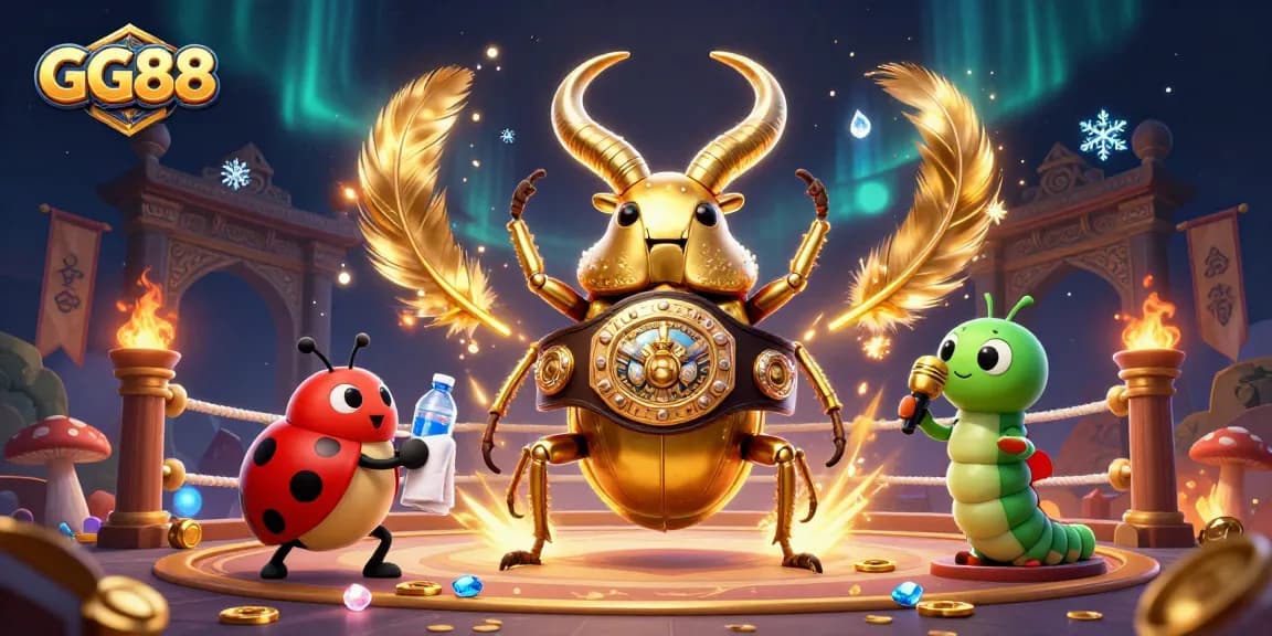 GG88 players enjoy a dynamic casino scene featuring vibrant characters and golden game elements.