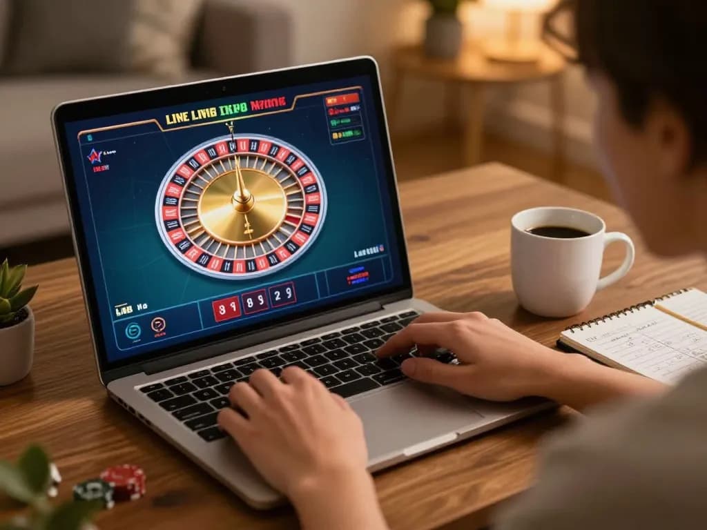 Engaging with live roulette on lc88 while enjoying a cozy home setup.
