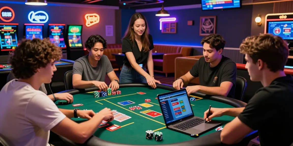 Players enjoying games at casinos that accept credit cards in vibrant online casino setting.