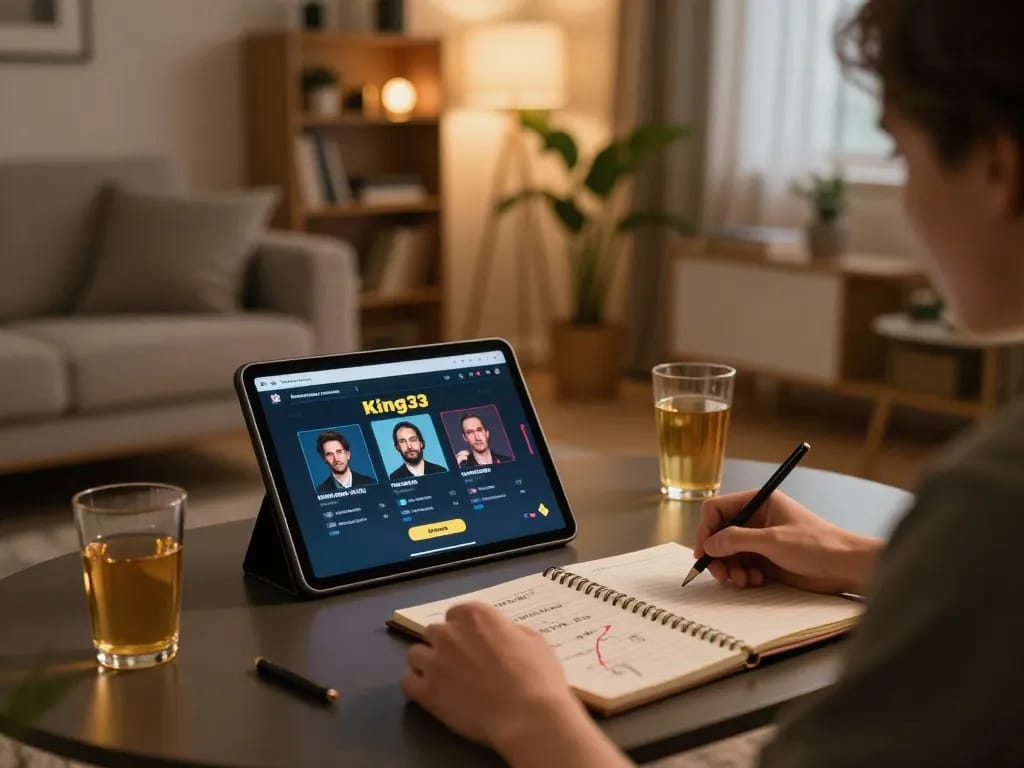 King33 online gaming experience showcasing a player strategizing while using the app at home