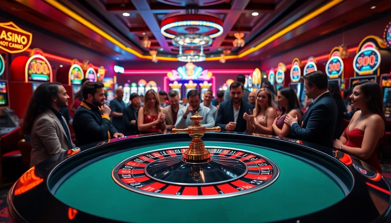 betflik บรรยากาศคาสิโนที่คึกคักกับโต๊ะรูเล็ตและผู้เล่นที่ตื่นเต้น
