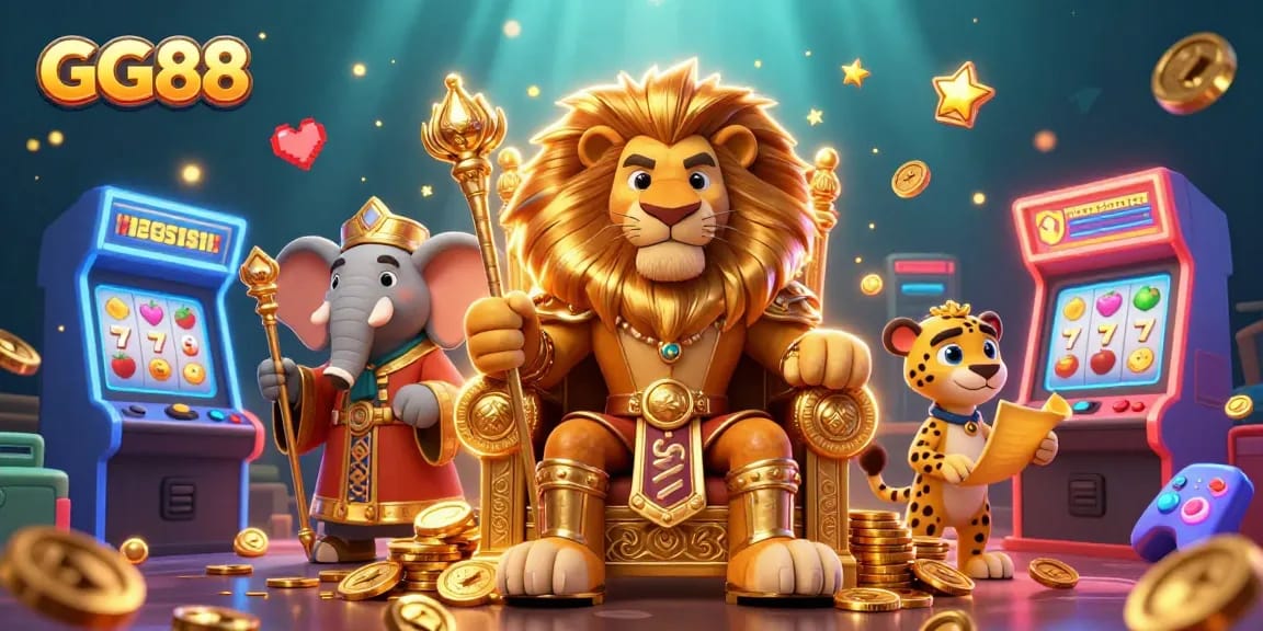 Experience the excitement of GG88 with vibrant casino elements and engaging characters.