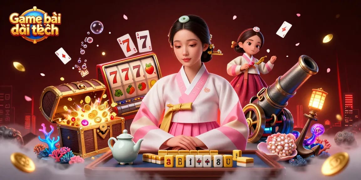 Experience the excitement of Game bài đổi thưởng with a vibrant 3D casino scene.