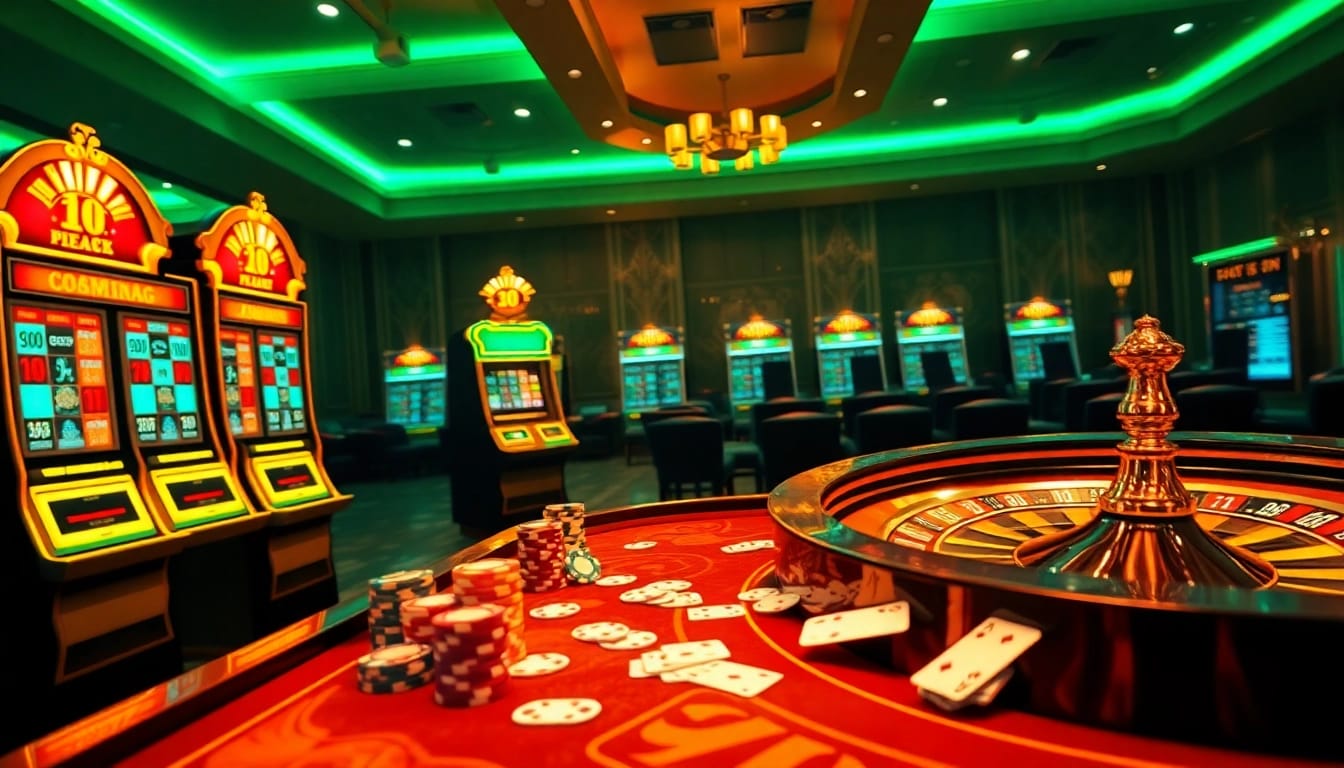 S8 nhà cái offers thrilling casino experiences with vibrant slot machines and roulette tables.