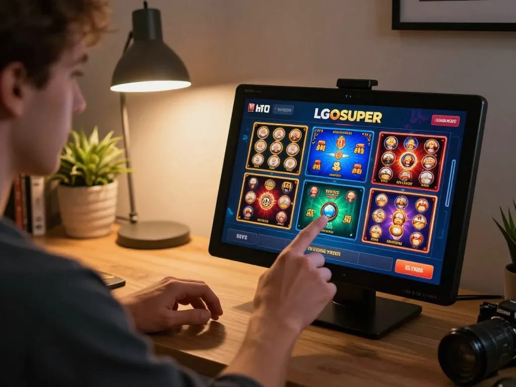 Engaging with LGOSUPER online gaming interface for an exciting gambling experience.