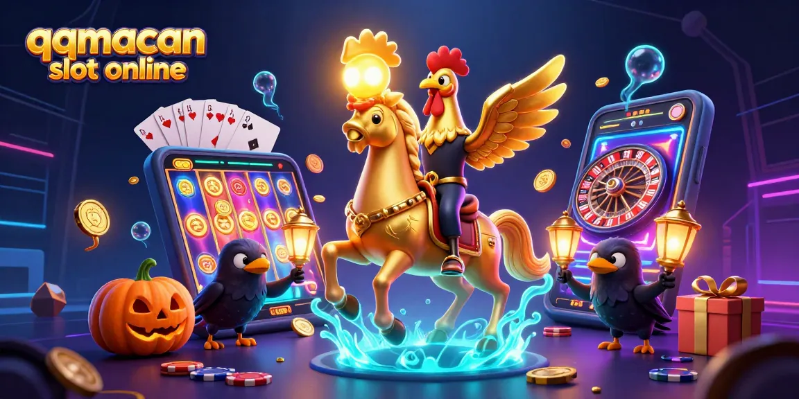 Memenangkan permainan qqmacan slot online dengan karakter ayam jantan emas dan elemen kasino yang mengagumkan.