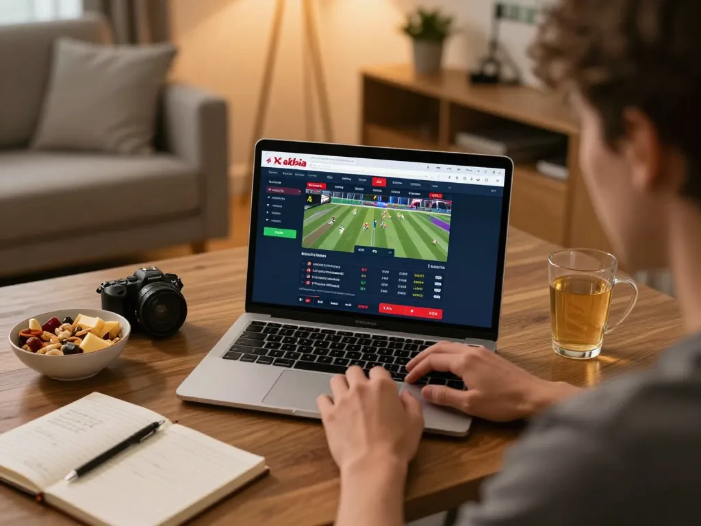 Person using cakhia mobile app for live sports betting, showcasing an engaging and responsible gaming experience.