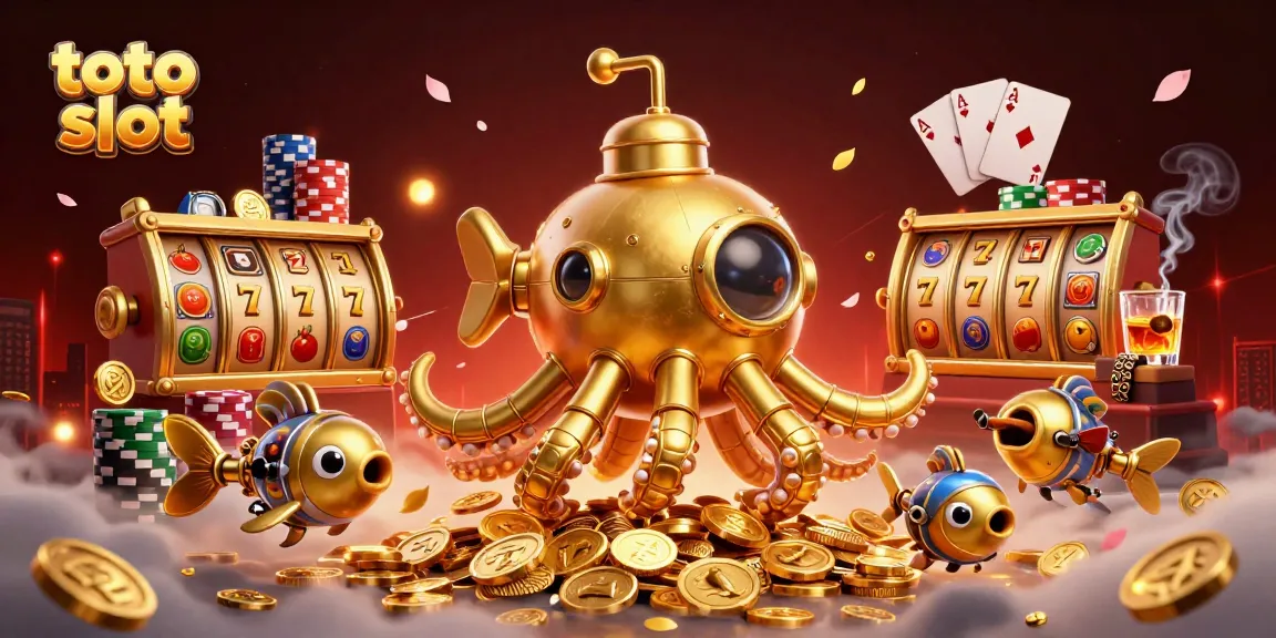 Spin the reels with the toto slot as the kraken submarine unveils treasures in a sea of gold.
