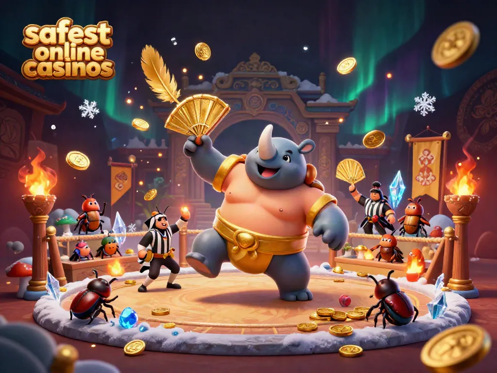 Experience the excitement of the safest online casinos with dynamic characters and vibrant gaming elements.