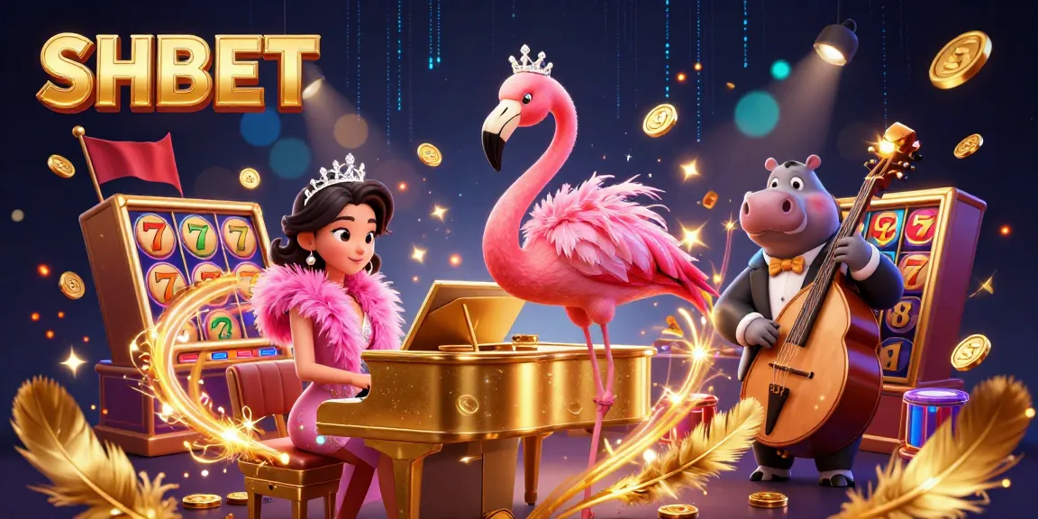 Engage in thrilling gaming at SHBET with vibrant 3D casino characters and dynamic elements.
