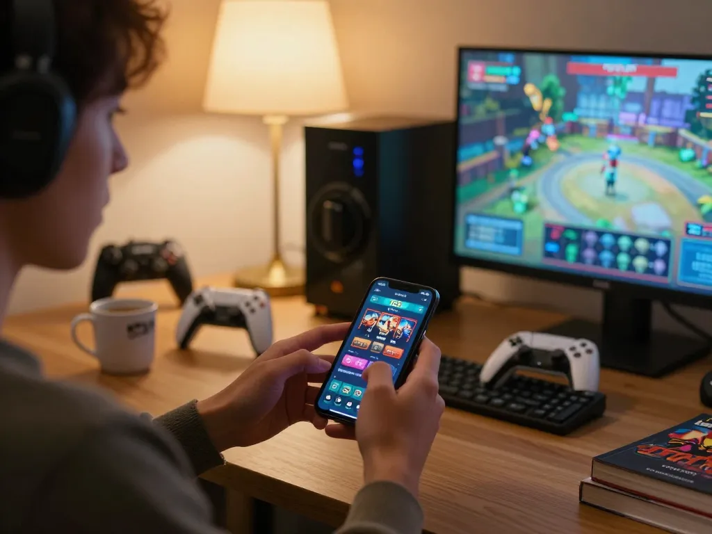 The user enjoys engaging gameplay on the 789 casino app, showcasing a cozy atmosphere in a home setting.