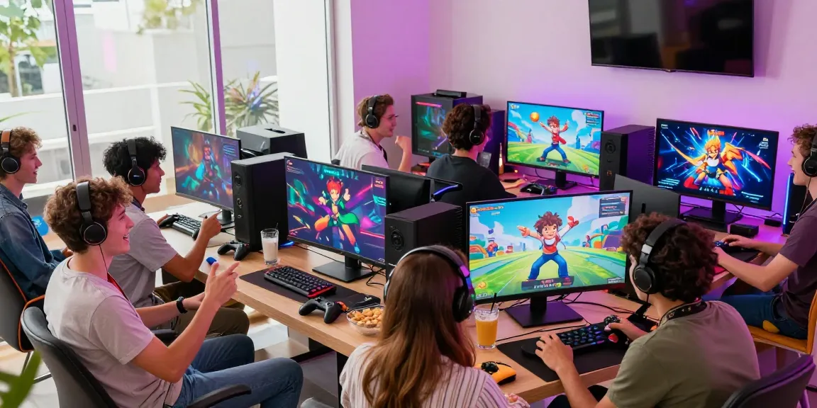 Friends engaged in vibrant gaming while playing a gay ecchi game in a cozy living room.