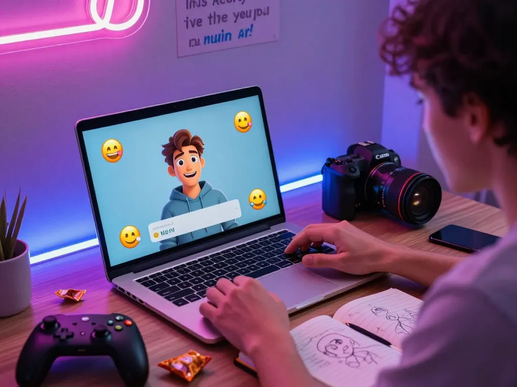Engaging NSFW AI chat interaction in a vibrant room