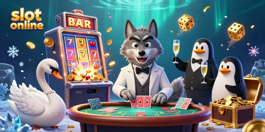 Mainkan slot online dengan kegembiraan jackpot dan karakter menarik di ilustrasi 3D ini.