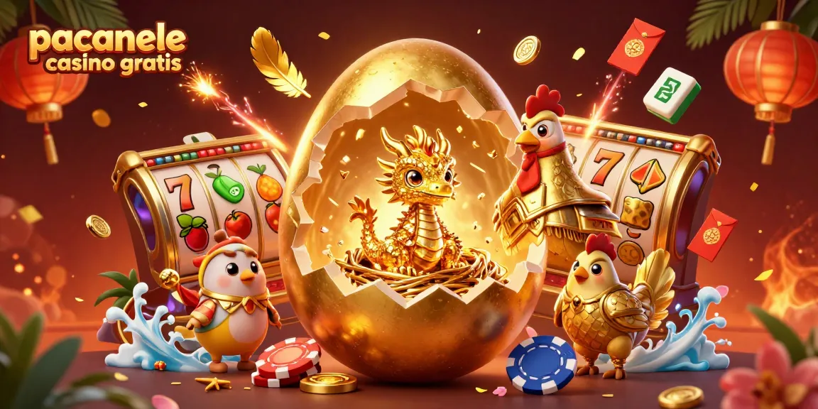 Încercă păcănele casino gratis cu un dragon de aur într-o atmosferă vibrantă și plină de detalii.