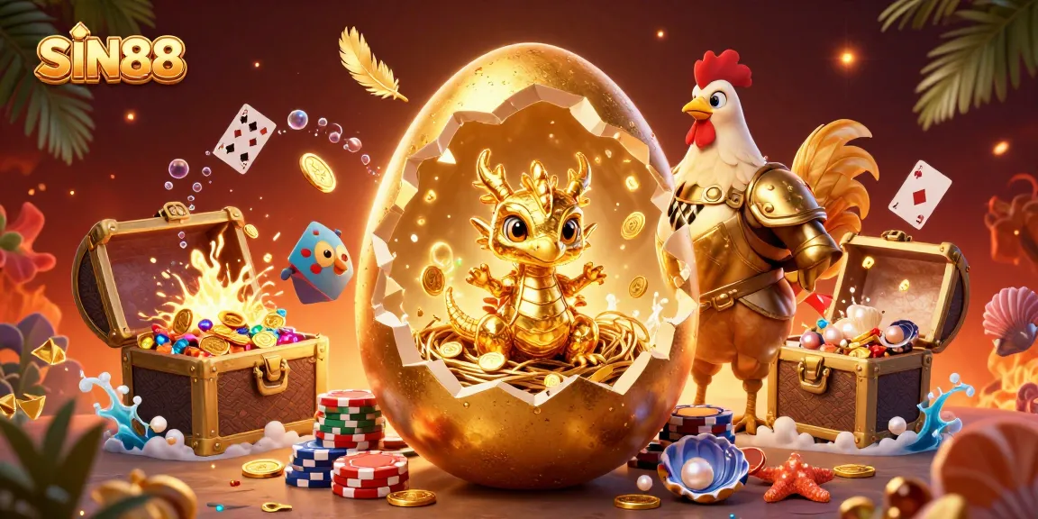 SIN88 showcases golden dragon betting on poker chips in a dynamic casino scene.