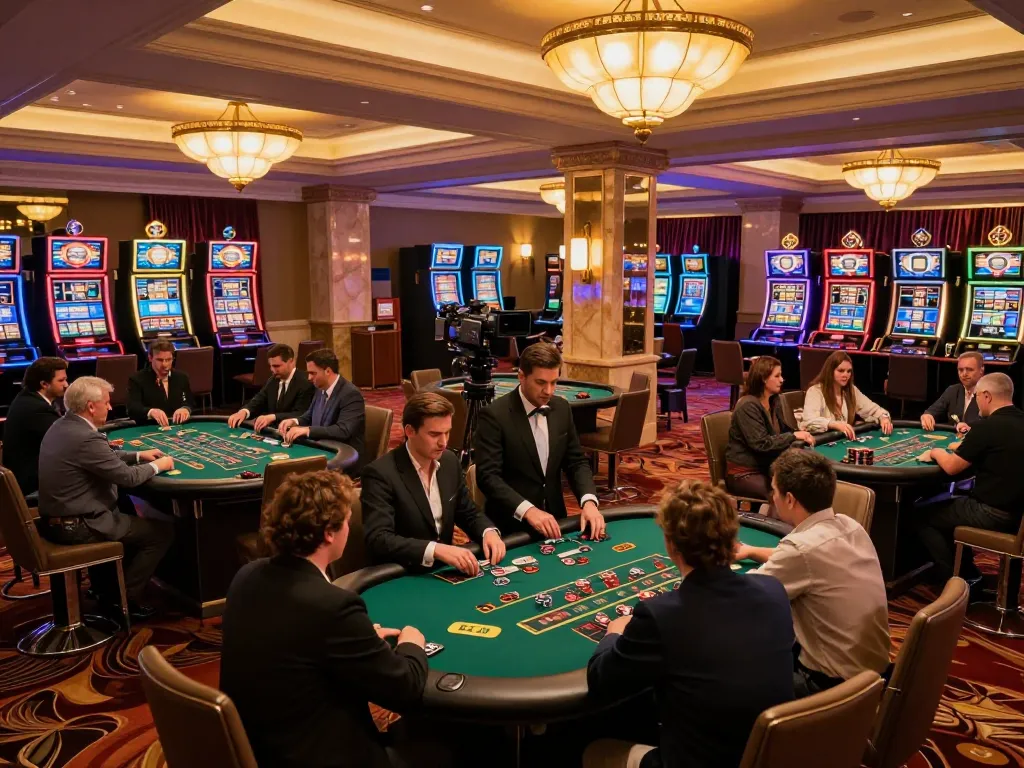 sc88 players strategizing their moves at blackjack tables under elegant lighting