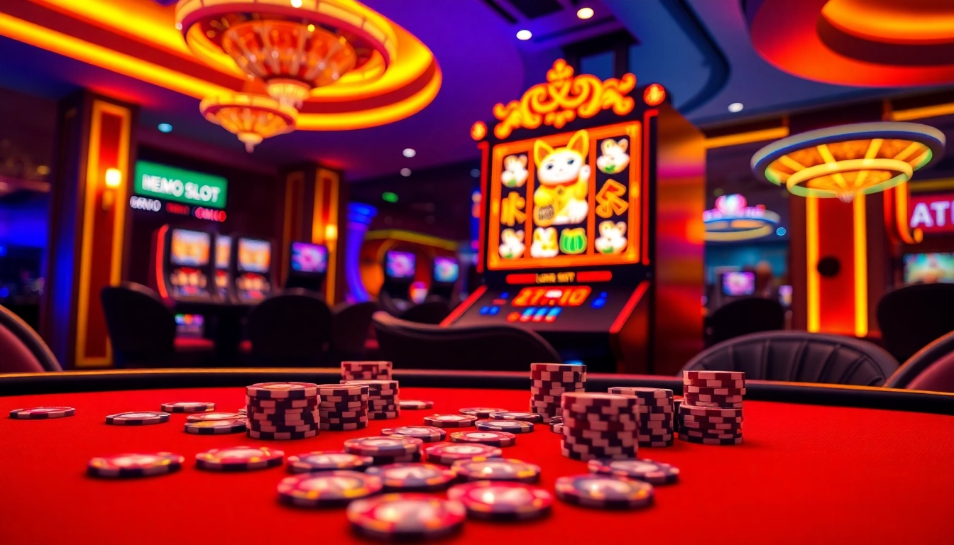 Players engaging with the demo slot Lucky Neko, showcasing vibrant graphics and thrilling gameplay.