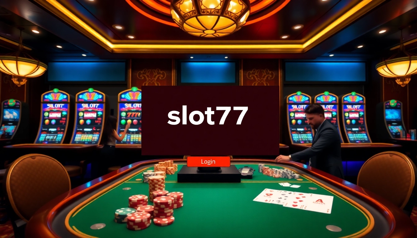 Experience the thrill of slot777 login on vibrant slot machines and casino tables.