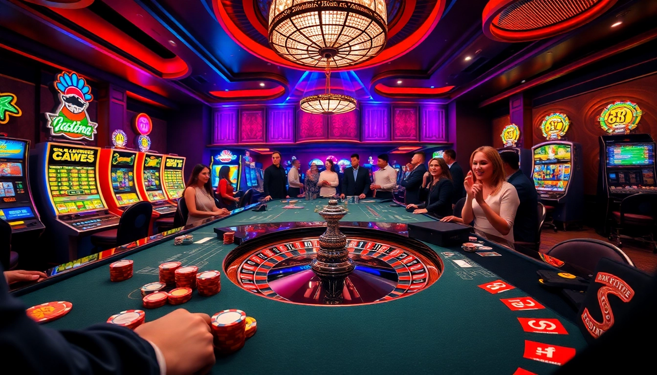 Kicking off an exciting gaming session at KTPJITU alternatif with vibrant slot machines and poker chips.