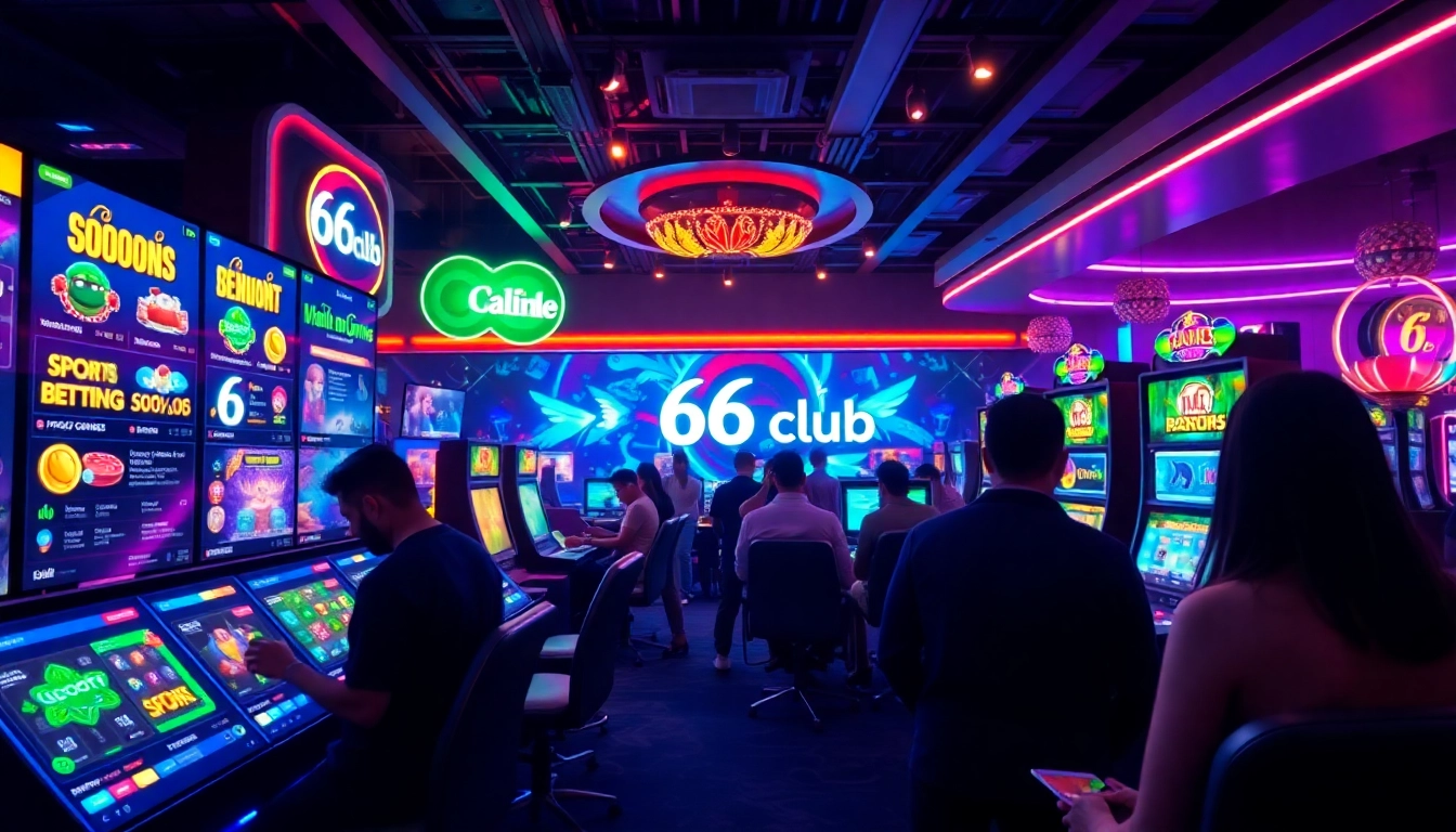 Engaging online gaming experience at the 66 club with vibrant visuals and dynamic games.
